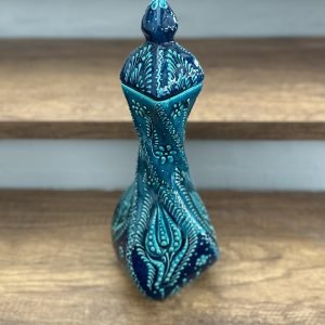 Turkuaz Küre Seramik Vazo