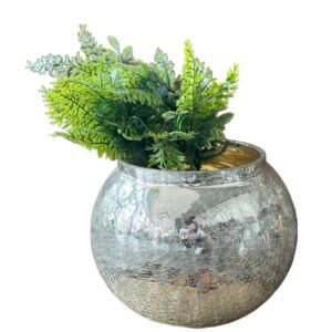 MİNTİGUR TOMBUL SİLVER YUVARLAK VAZO