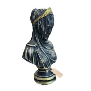 Duvaklı Tüllü Kadın Büst Heykel