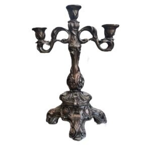 3'lü polyester şamdan mumluk