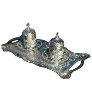 Bakır 2li Fincan Tepsili Takımı