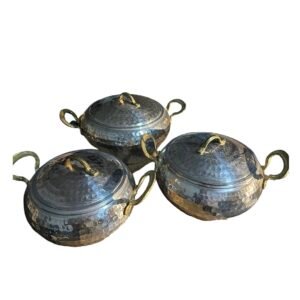Alüminyum Trabzon İşi 3'lü Tencere Seti