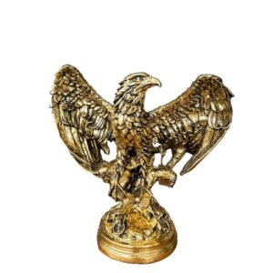 Metallik boyama Kartal polyester obje (40 cm)