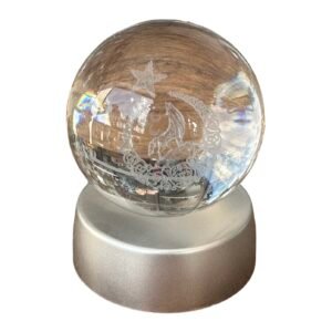 Kurt Desenli Bozkurt Ülkü Renkli Işıklı Cam Küre